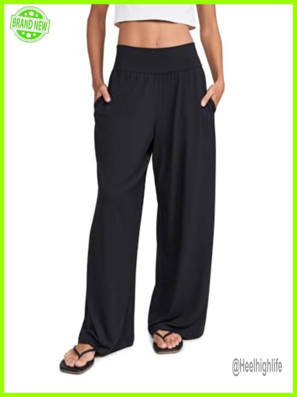Modal Wide Leg Pull On Lounge Pants Loose Fit Casual Trousers